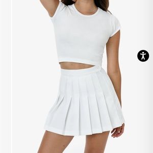 NWOT Los Angeles Apparel White Tennis Skirt
